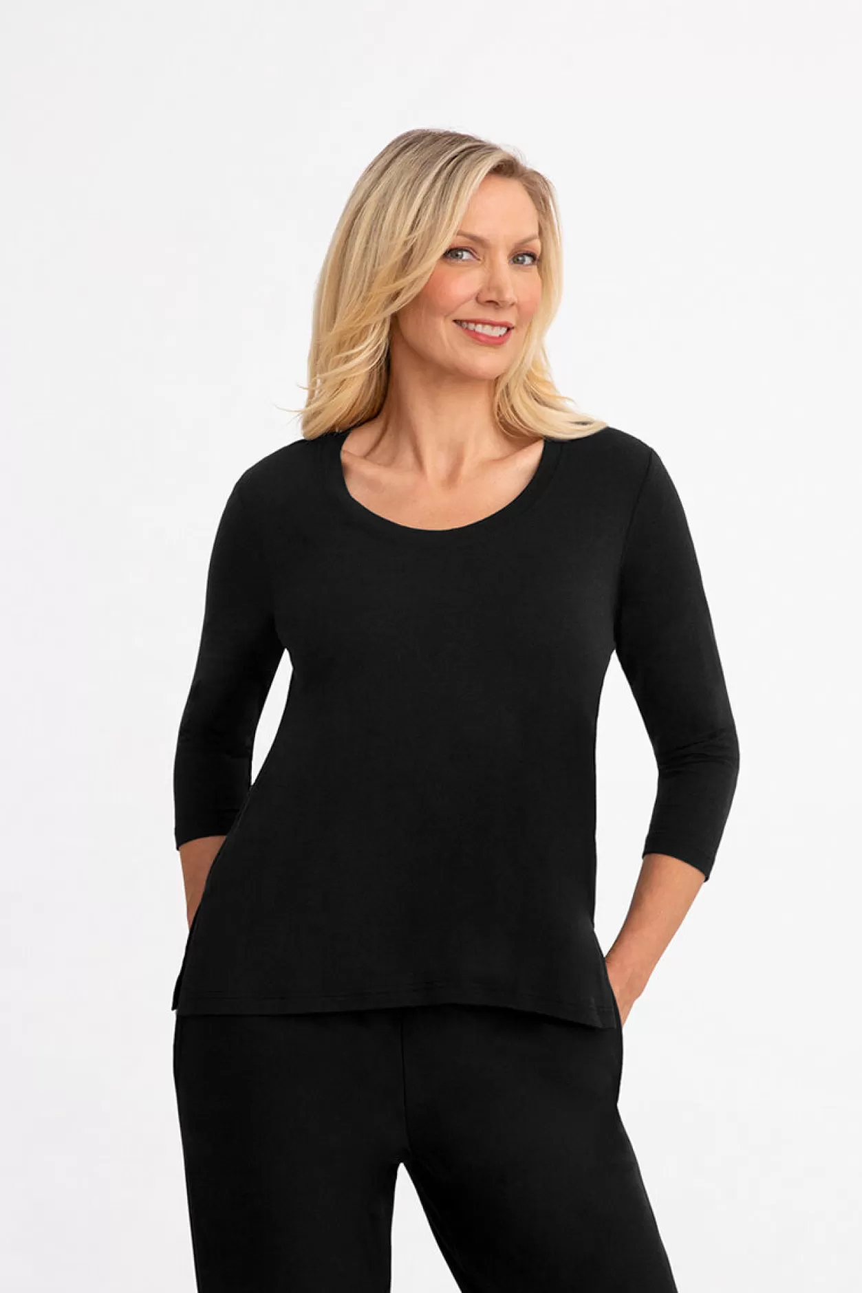 Women Sympli Bamboo Cotton Scoop Neck T