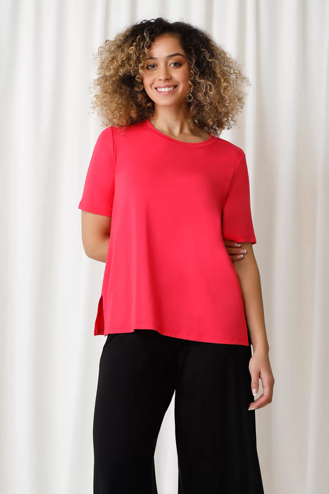 Women Sympli Bamboo Crew Neck T-Shirt