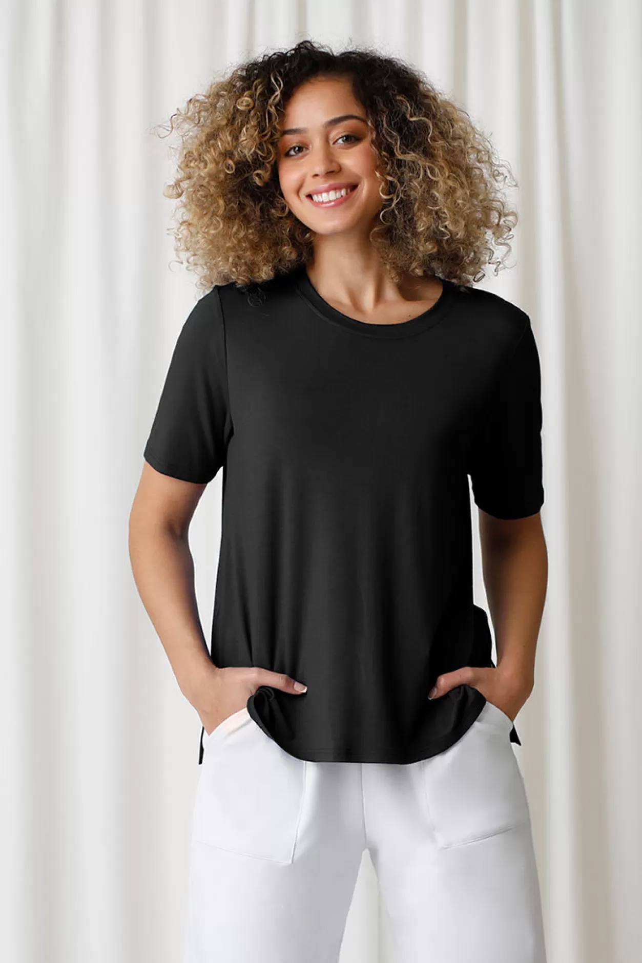 Women Sympli Bamboo Crew Neck T-Shirt