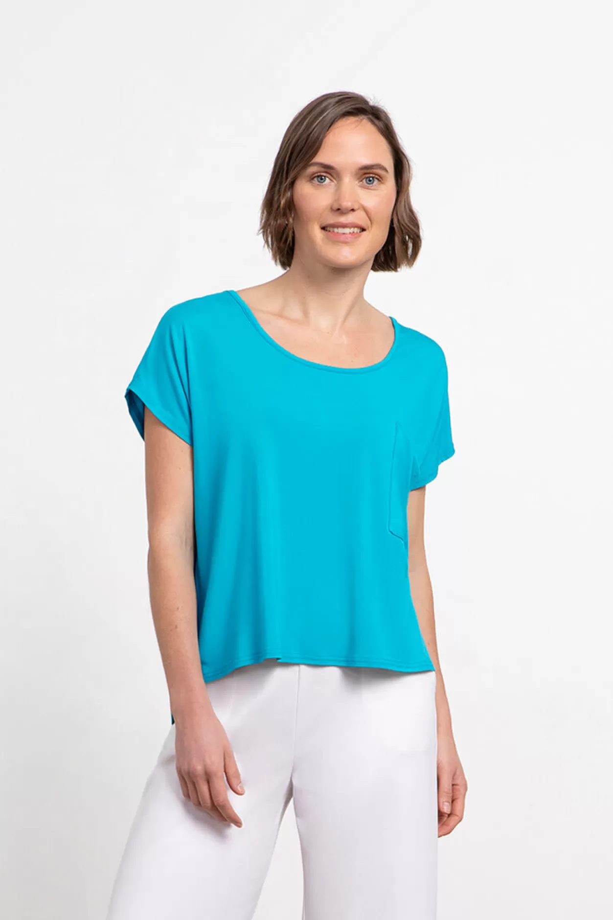 Women Sympli Bamboo Dolman Pocket Top