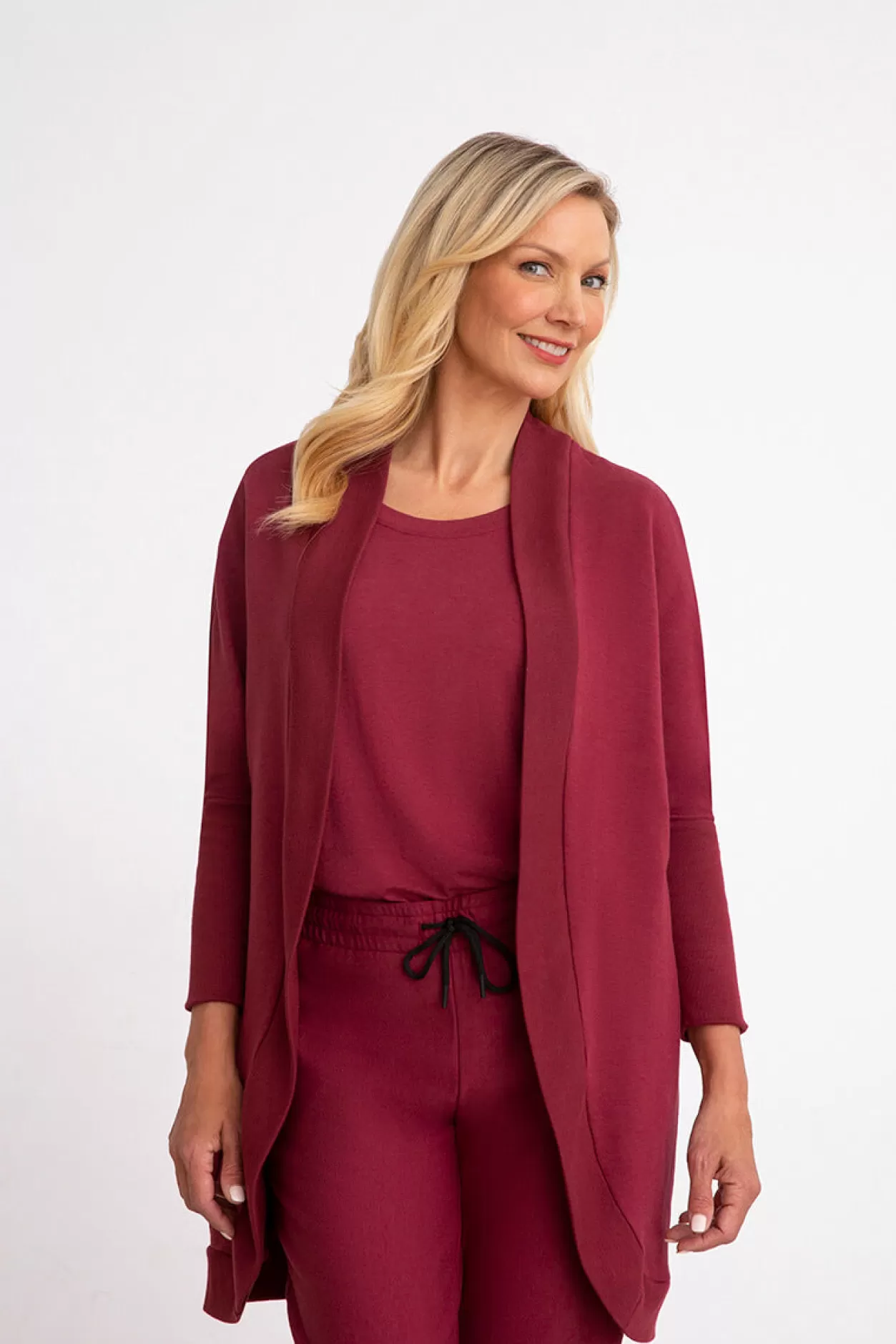 Women Sympli Bamboo Fleece Cocoon Cardi