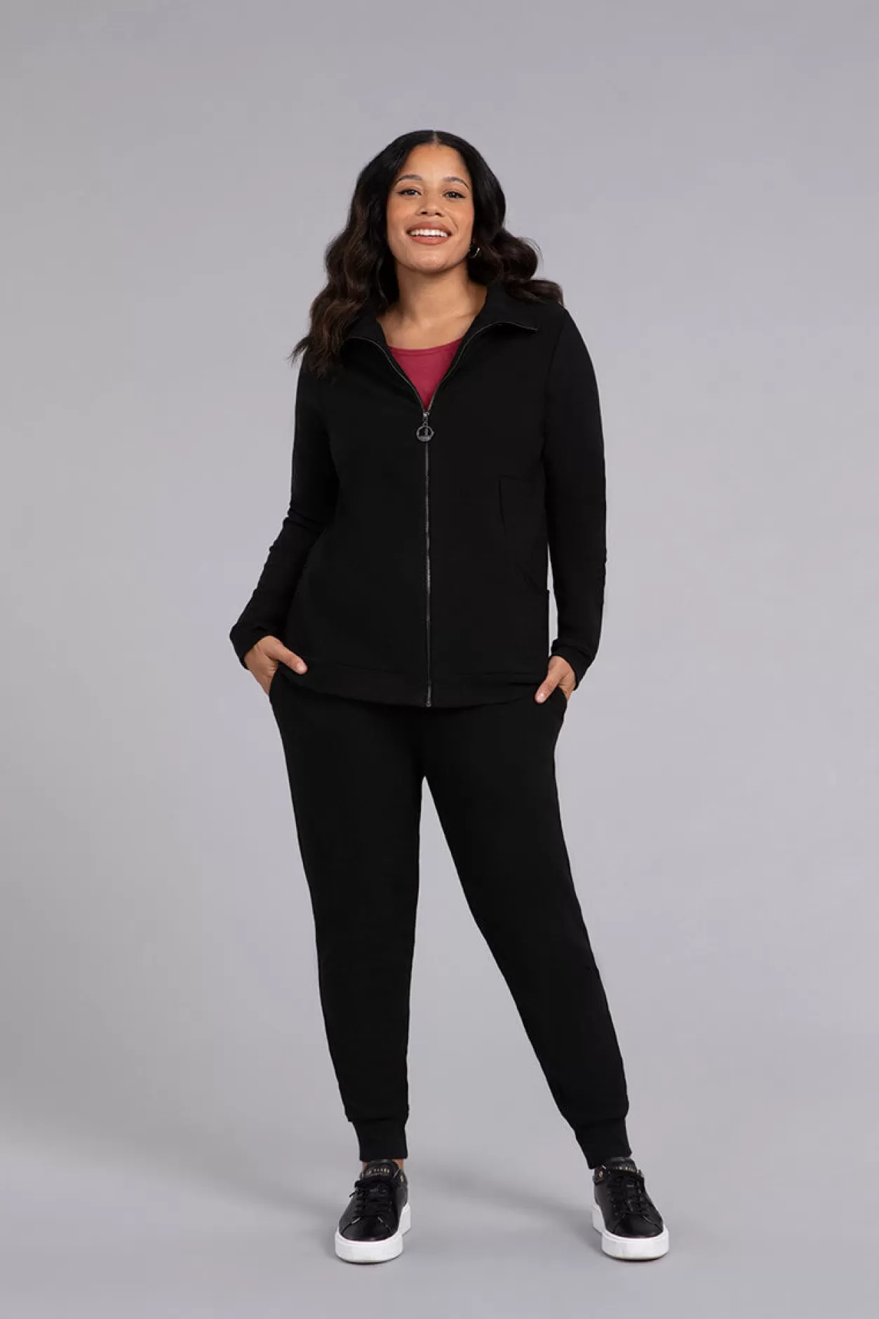 Women Sympli Bamboo Fleece Pleat Hem Jogger