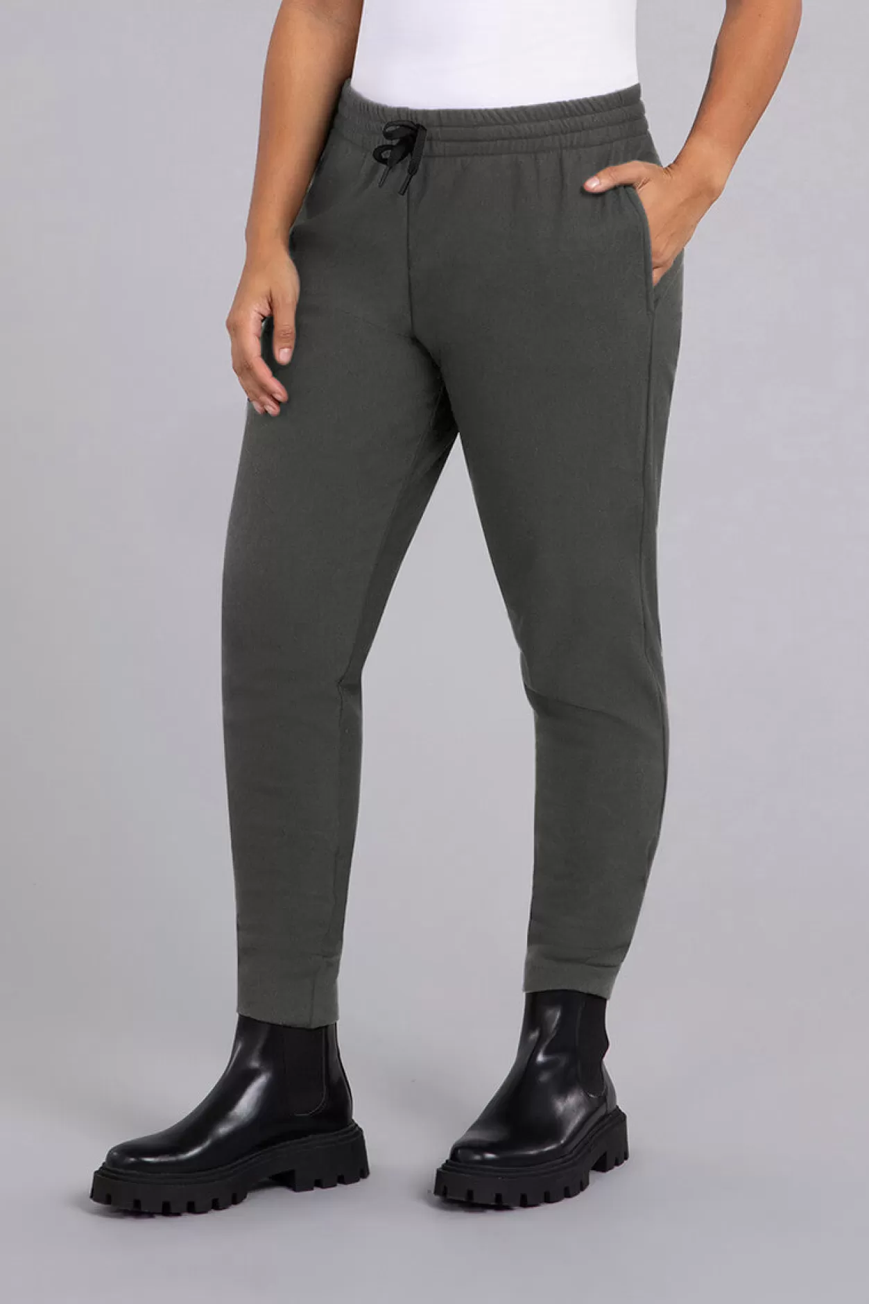 Women Sympli Bamboo Fleece Pleat Hem Jogger