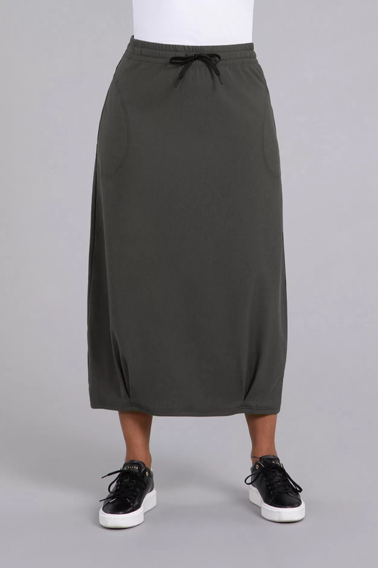 Women Sympli Bamboo Fleece Pleat Hem Skirt