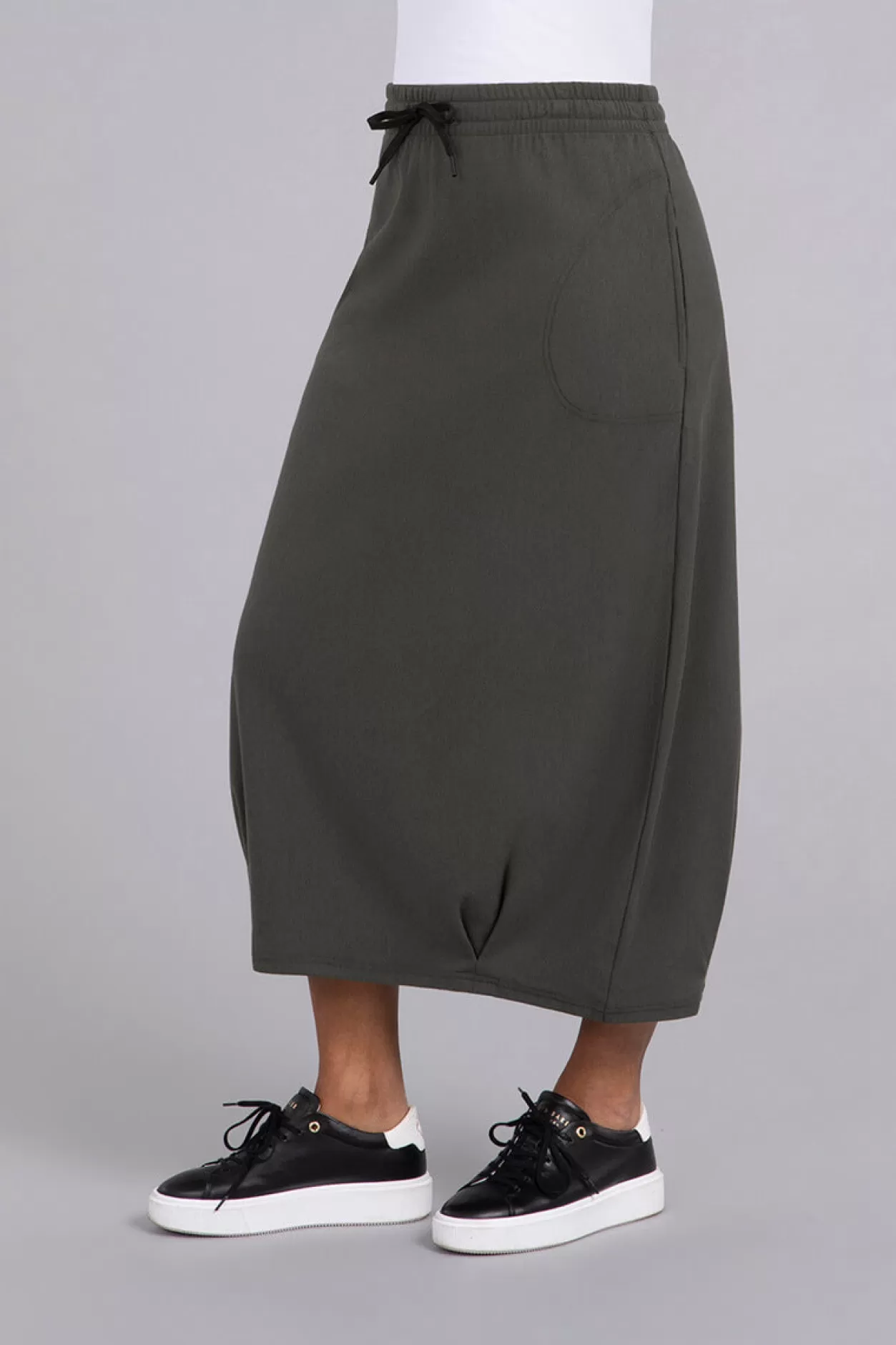 Women Sympli Bamboo Fleece Pleat Hem Skirt