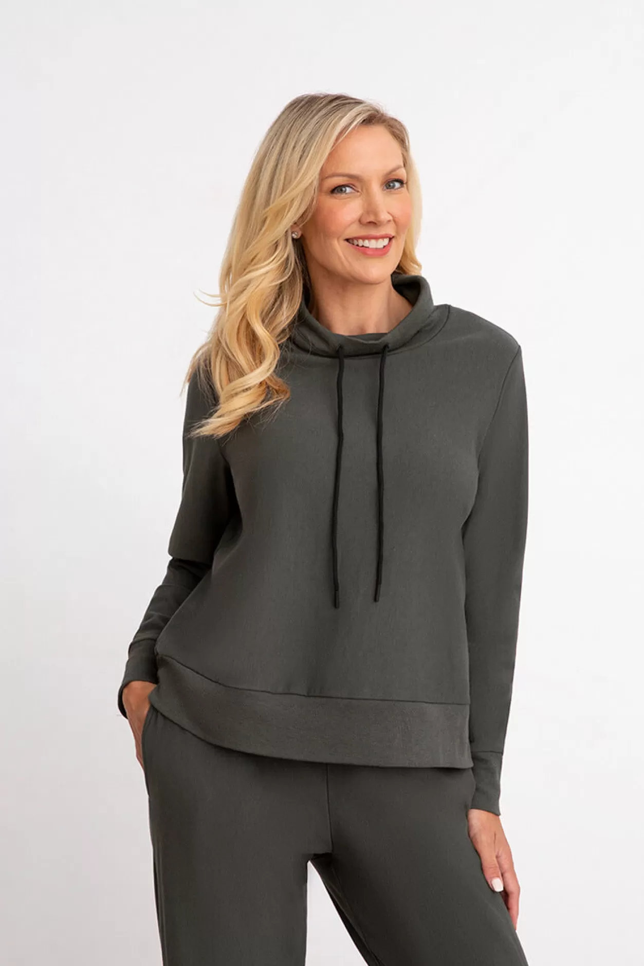 Women Sympli Bamboo Fleece Sweatshirt Long Sleeve