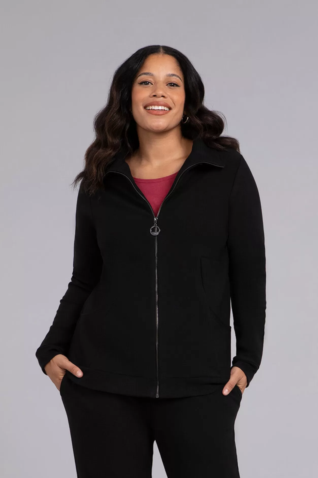 Women Sympli Bamboo Fleece Zip Jacket