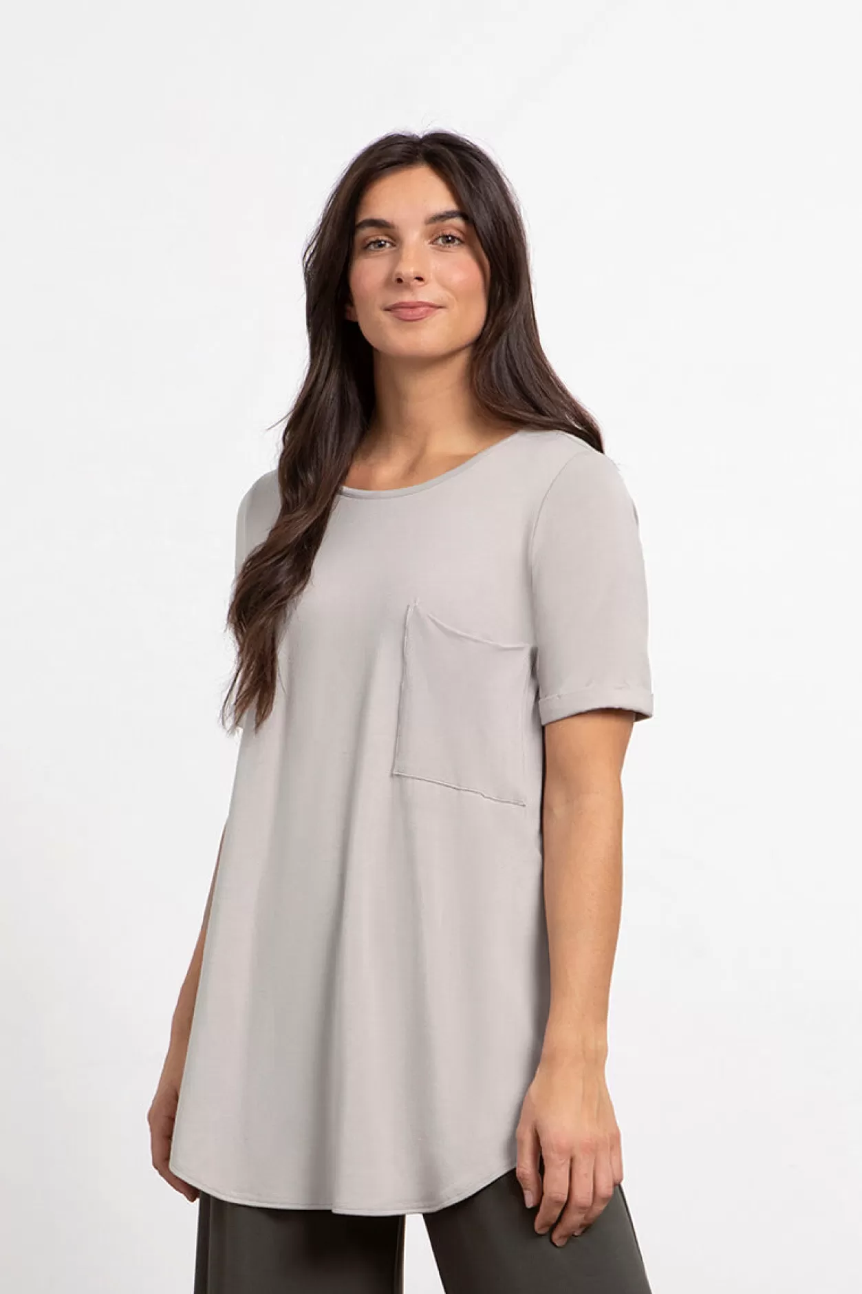 Women Sympli Bamboo T-Shirt Pocket Tunic