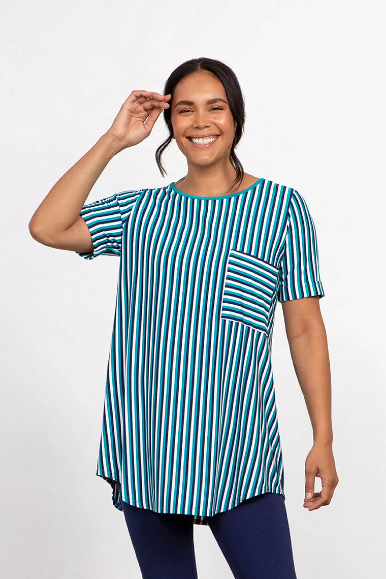 Women Sympli Bamboo T-Shirt Pocket Tunic