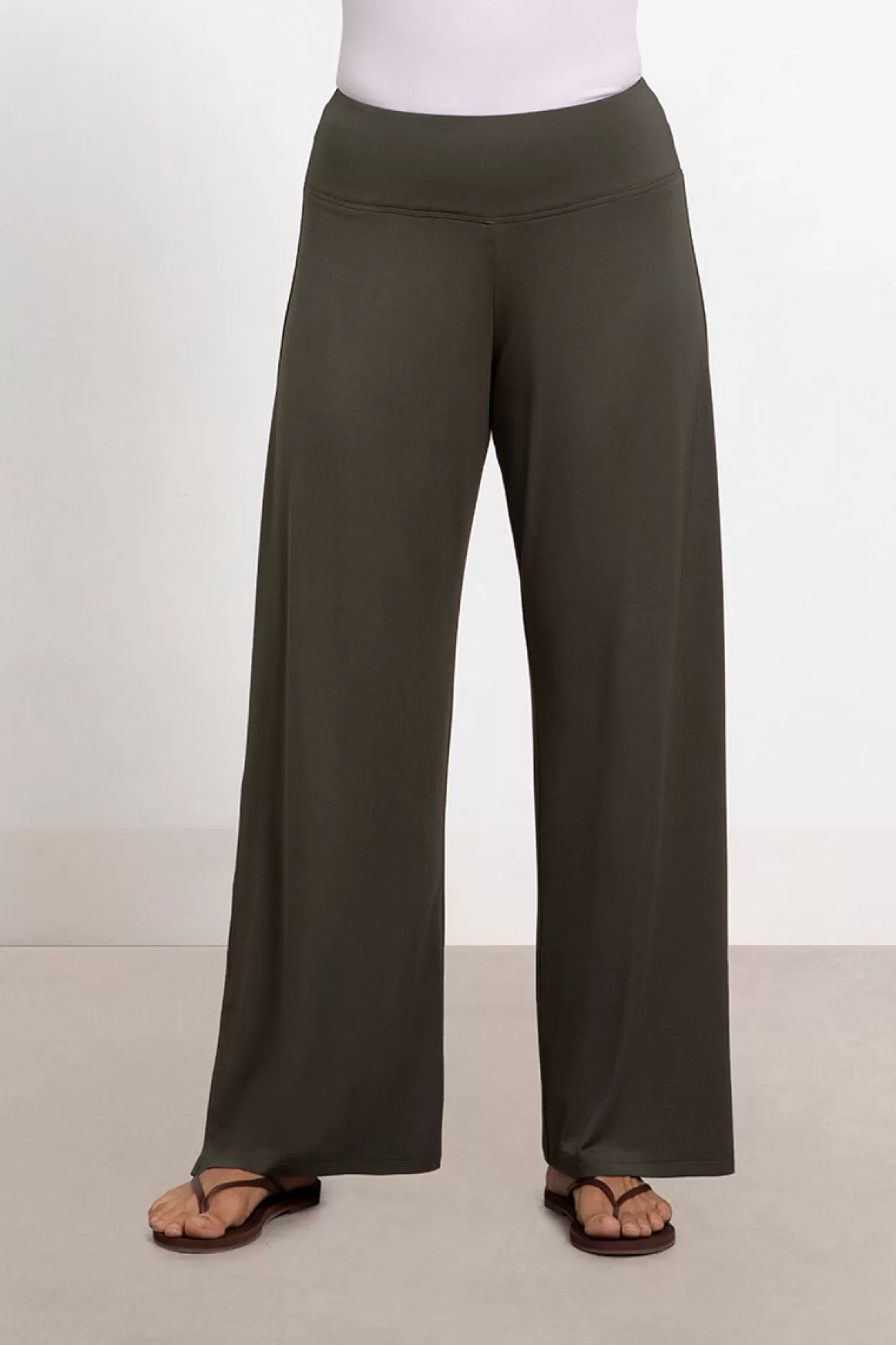 Women Sympli Bamboo Wide Leg Slit Pant