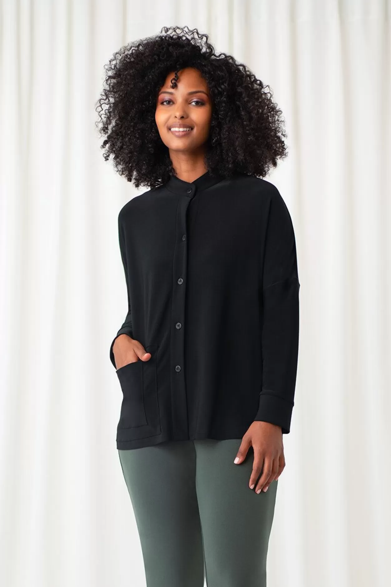 Women Sympli Boxy Pocket Shirt