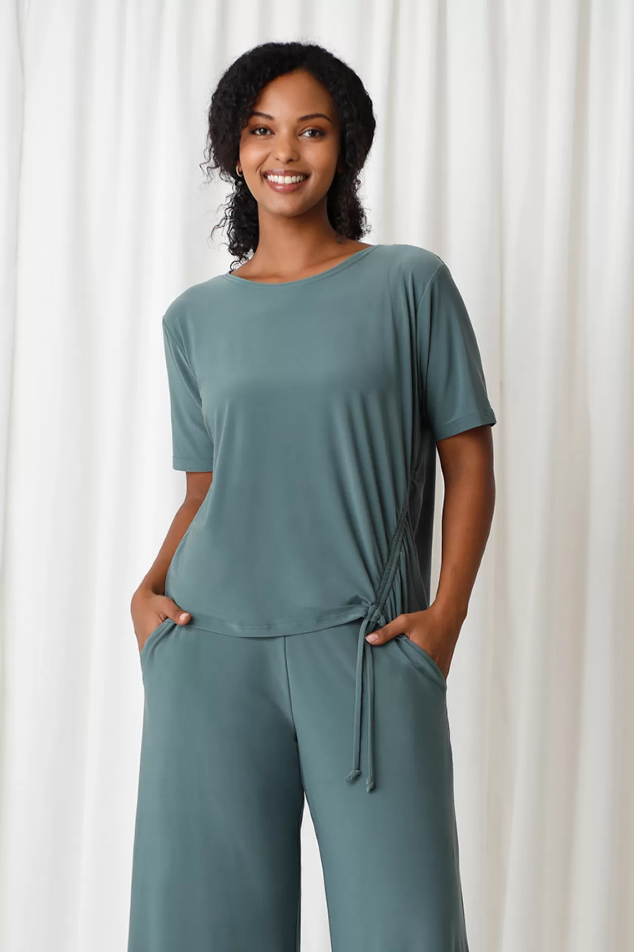 Women Sympli Boxy Tie Top