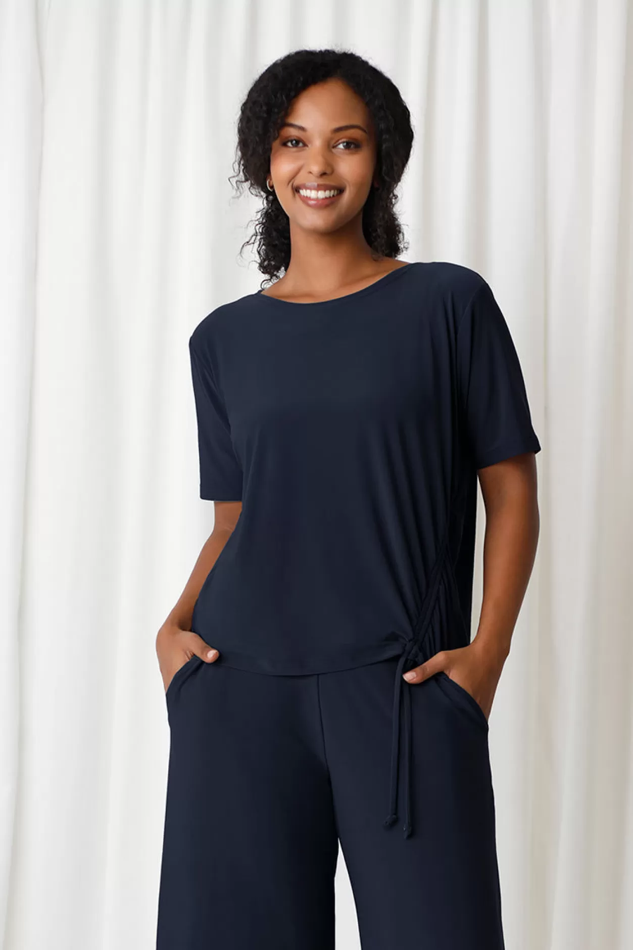 Women Sympli Boxy Tie Top