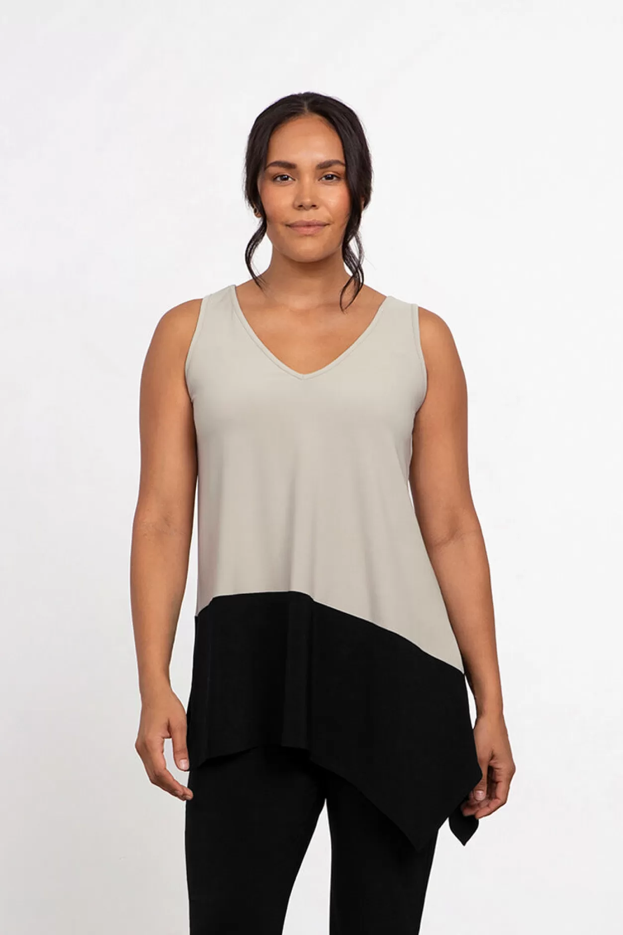 Women Sympli Colour Block Reversible Angle Tank