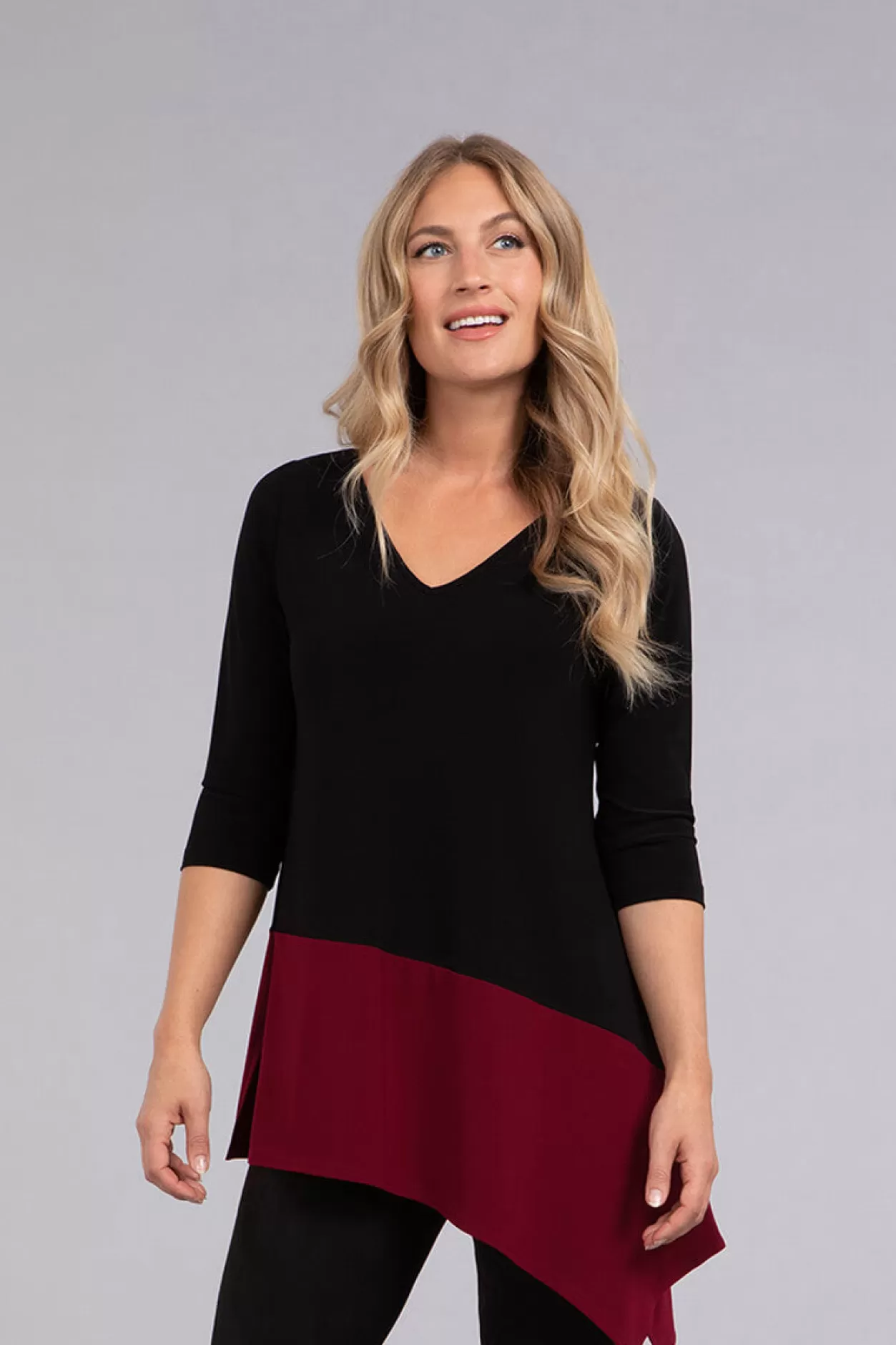 Women Sympli Colour Block Reversible Angle Top