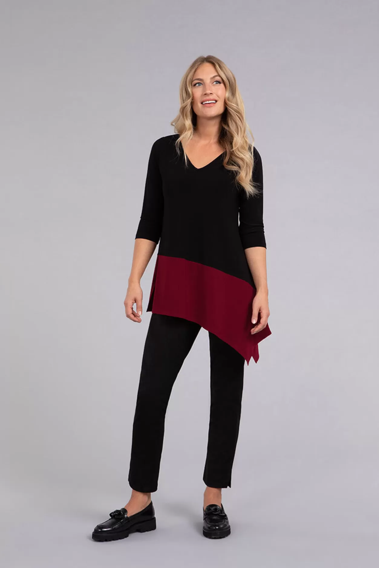 Women Sympli Colour Block Reversible Angle Top