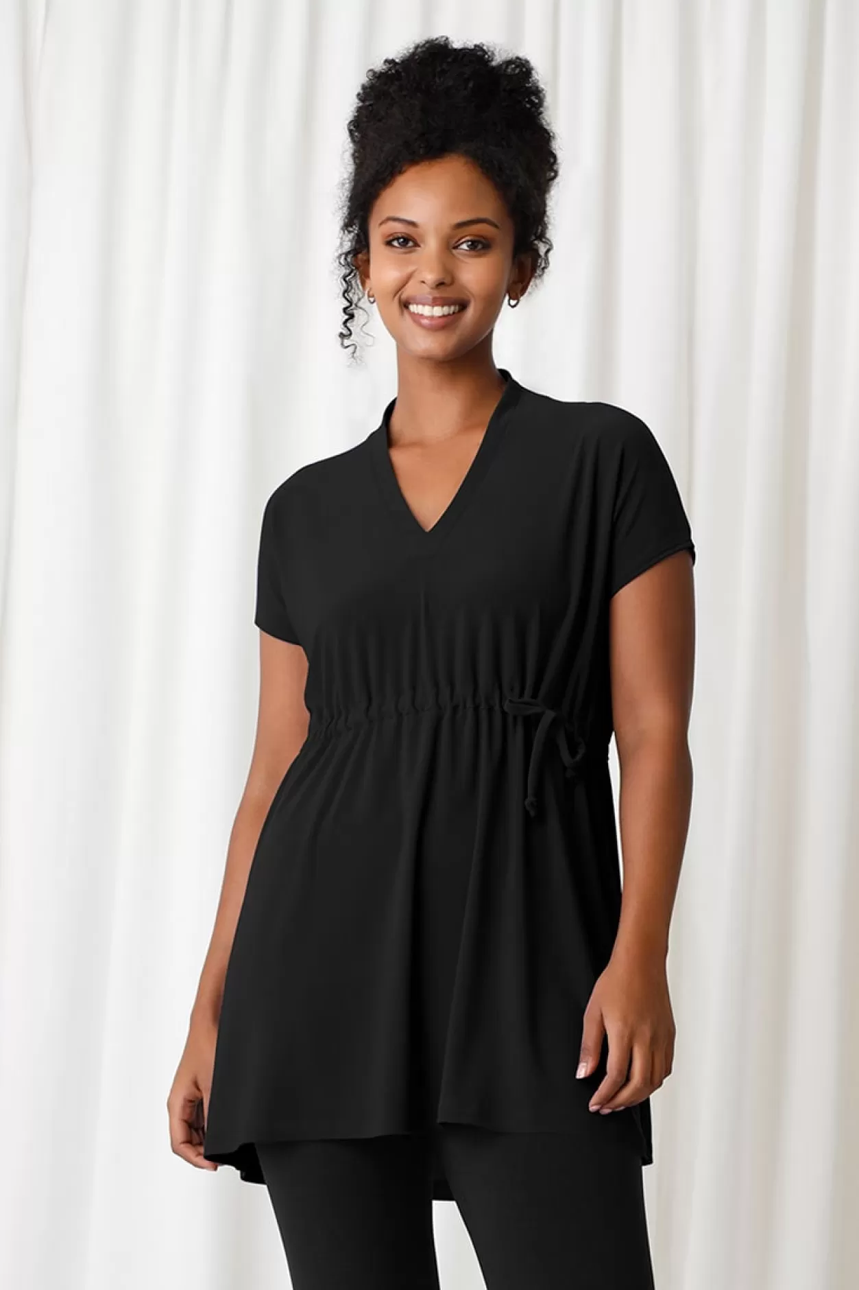 Women Sympli Deep V Tie Tunic