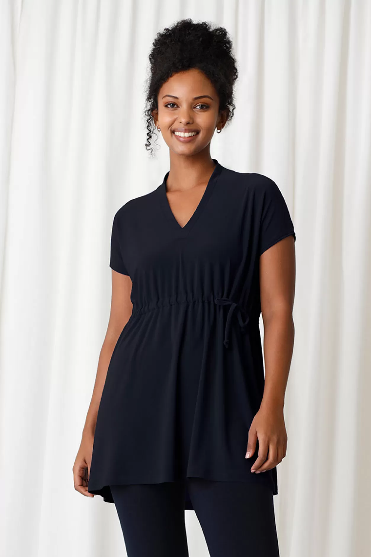 Women Sympli Deep V Tie Tunic