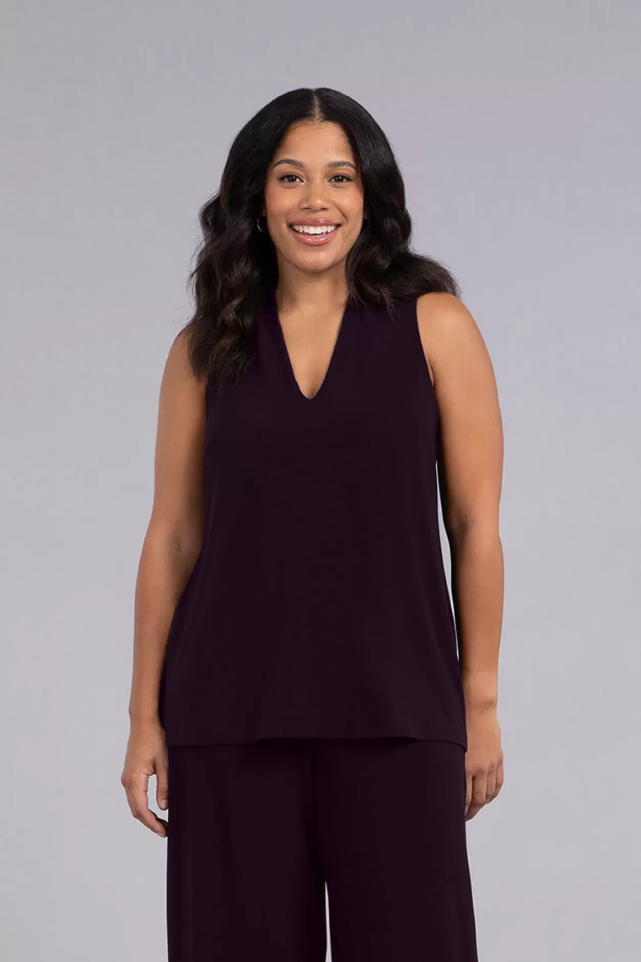 Women Sympli Deep V Trapeze Tank