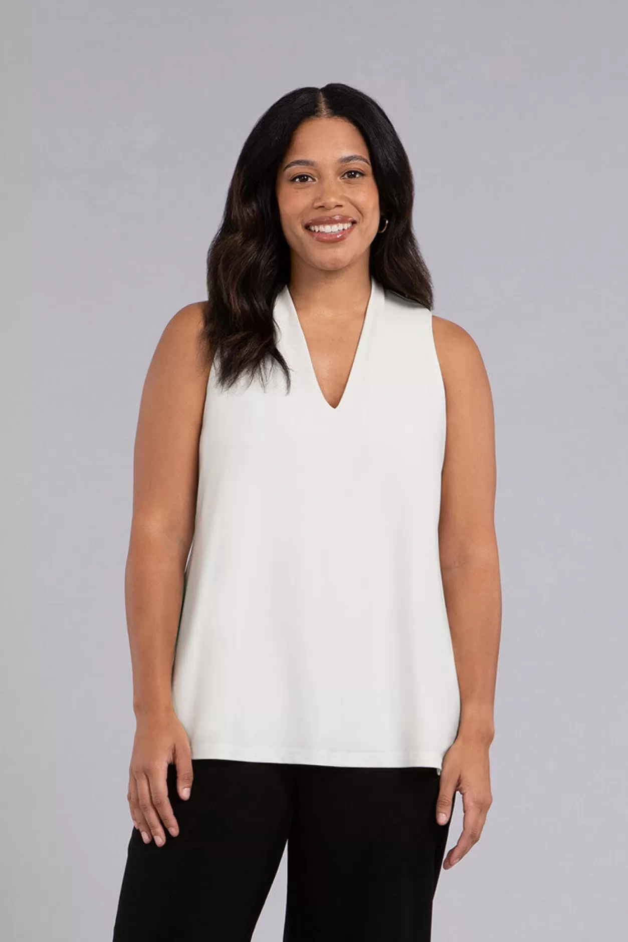 Women Sympli Deep V Trapeze Tank