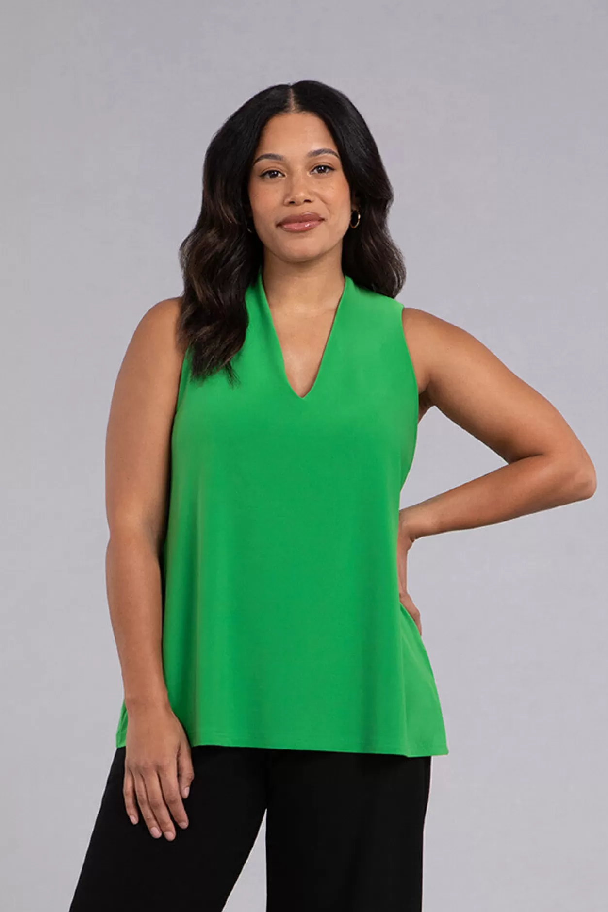 Women Sympli Deep V Trapeze Tank