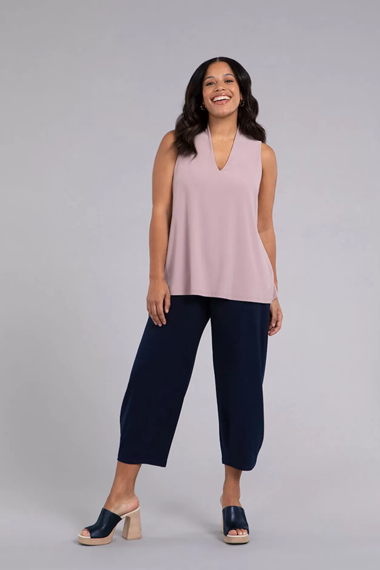 Women Sympli Deep V Trapeze Tank