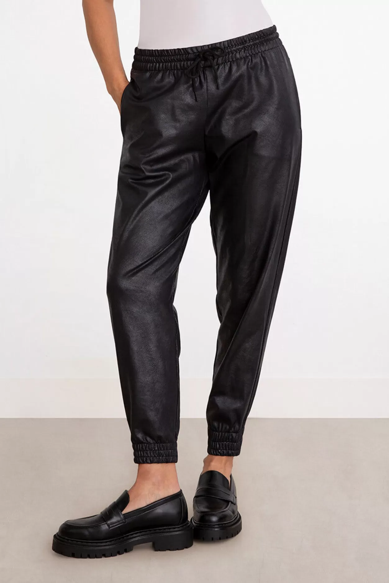 Women Sympli Faux Leather Jogger