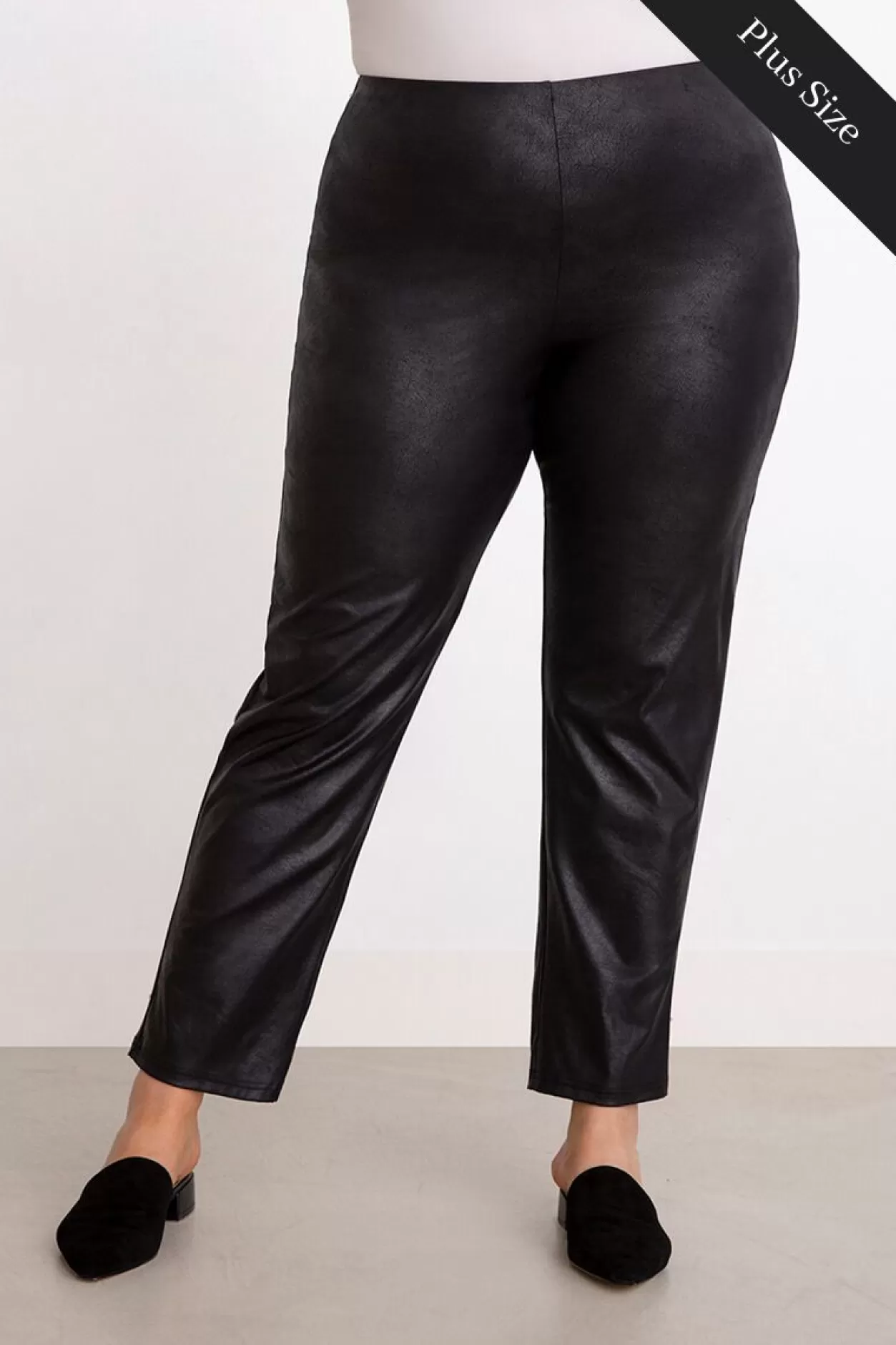 Women Sympli Faux Leather Narrow Pant Midi Plus