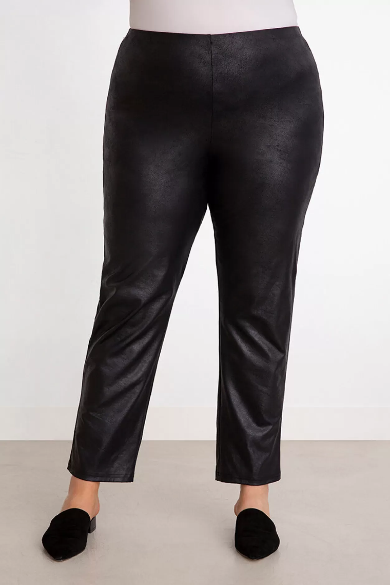 Women Sympli Faux Leather Narrow Pant Midi Plus