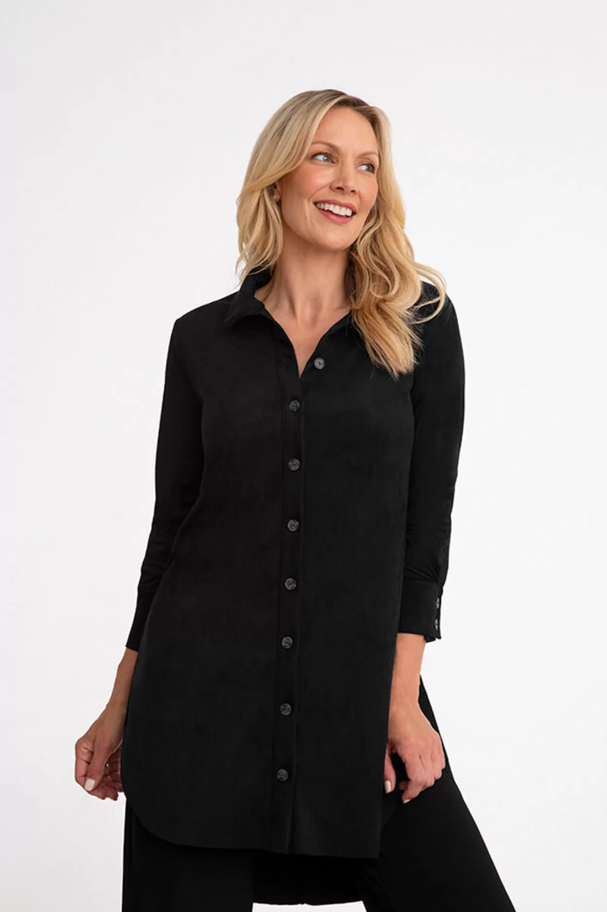 Women Sympli Faux Suede Shirt