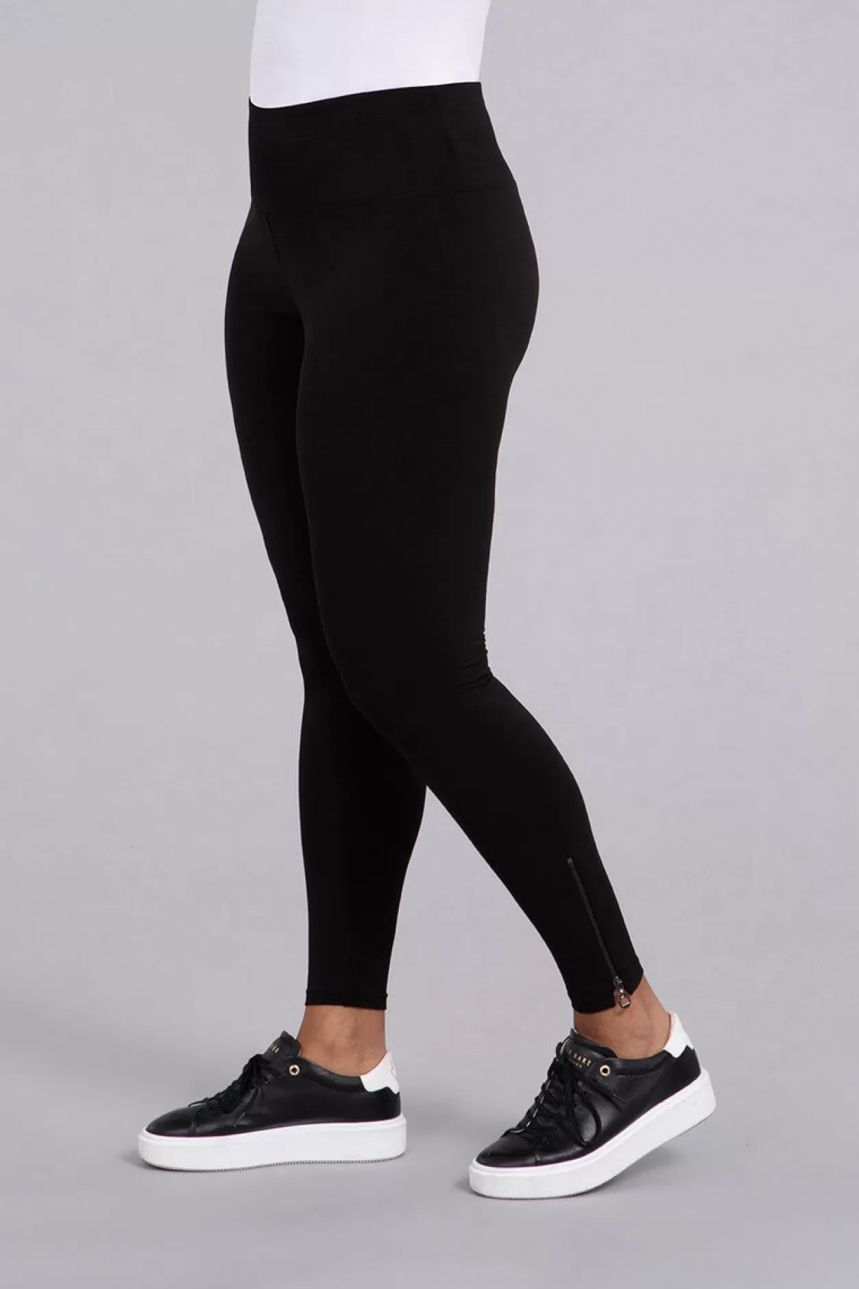 Women Sympli Jersey Fleece Back Zip Legging