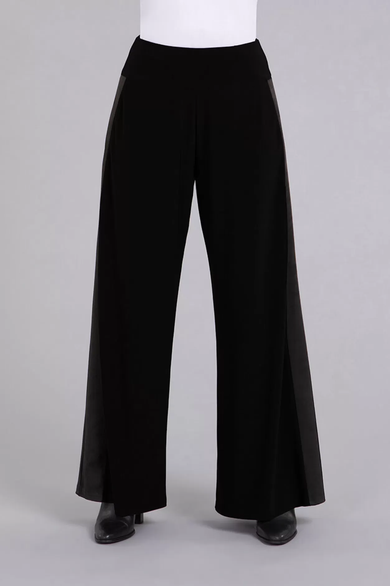 Women Sympli Mix Wide Leg Trouser With Faux Suede