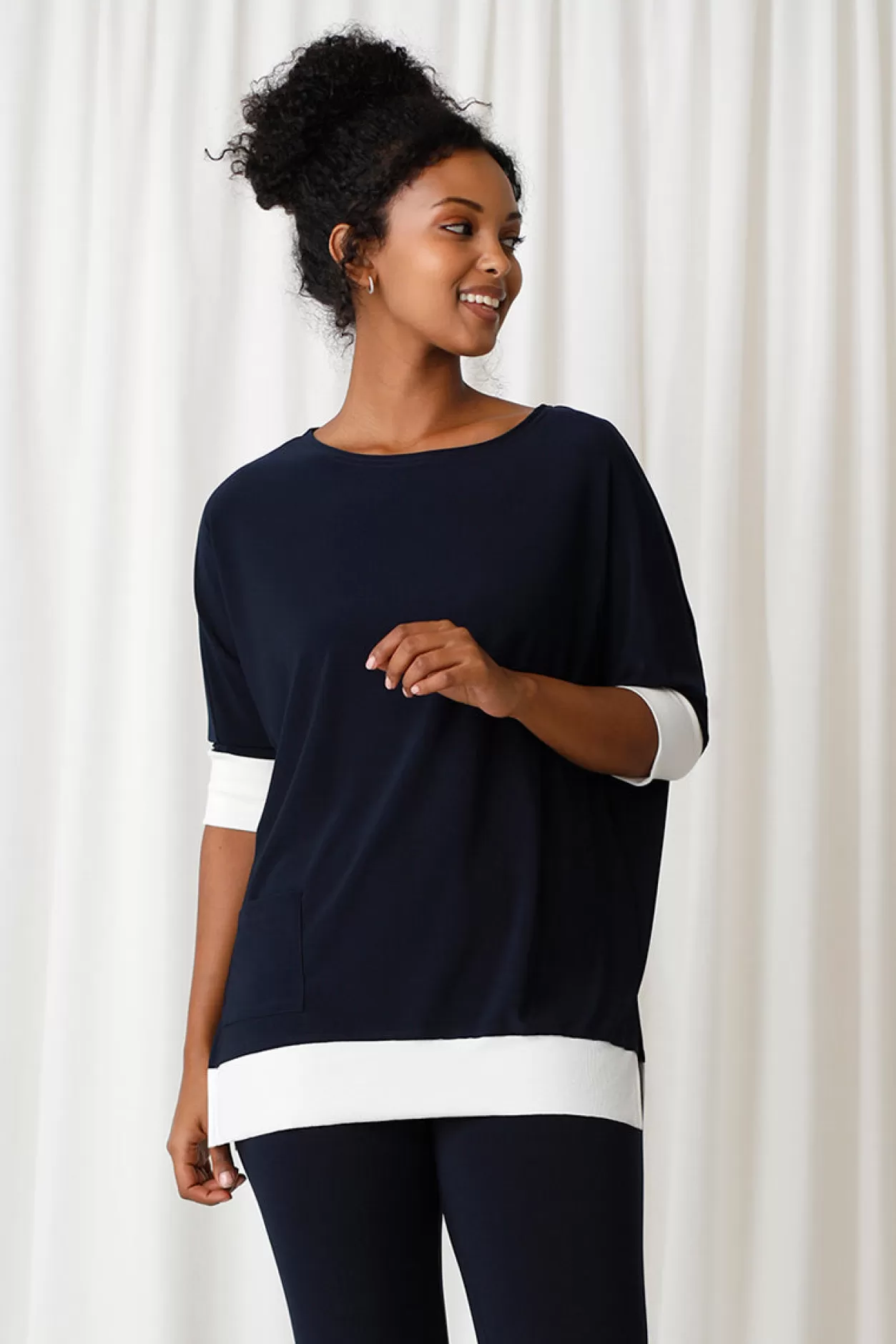 Women Sympli Motion Pocket Boxy Tunic