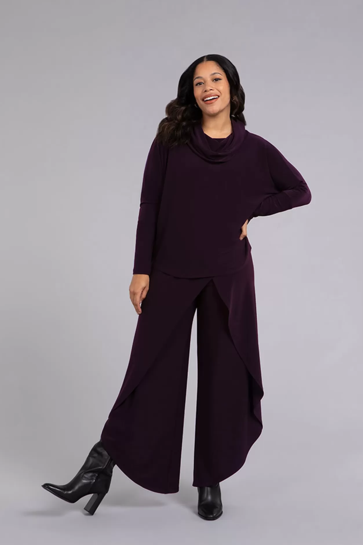 Women Sympli Nu Cinch Cowl Neck Top