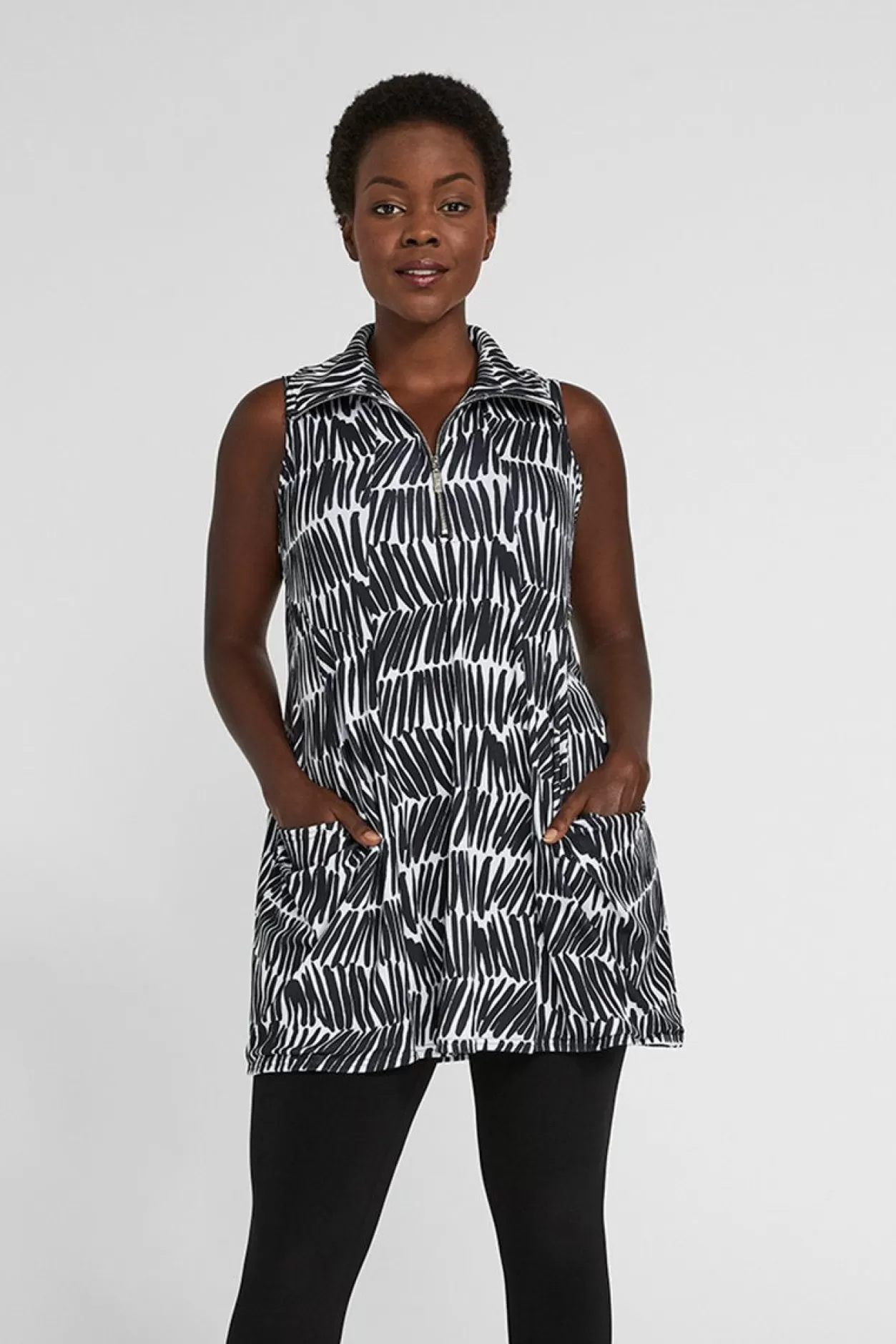 Women Sympli Sleeveless Double Take Tunic