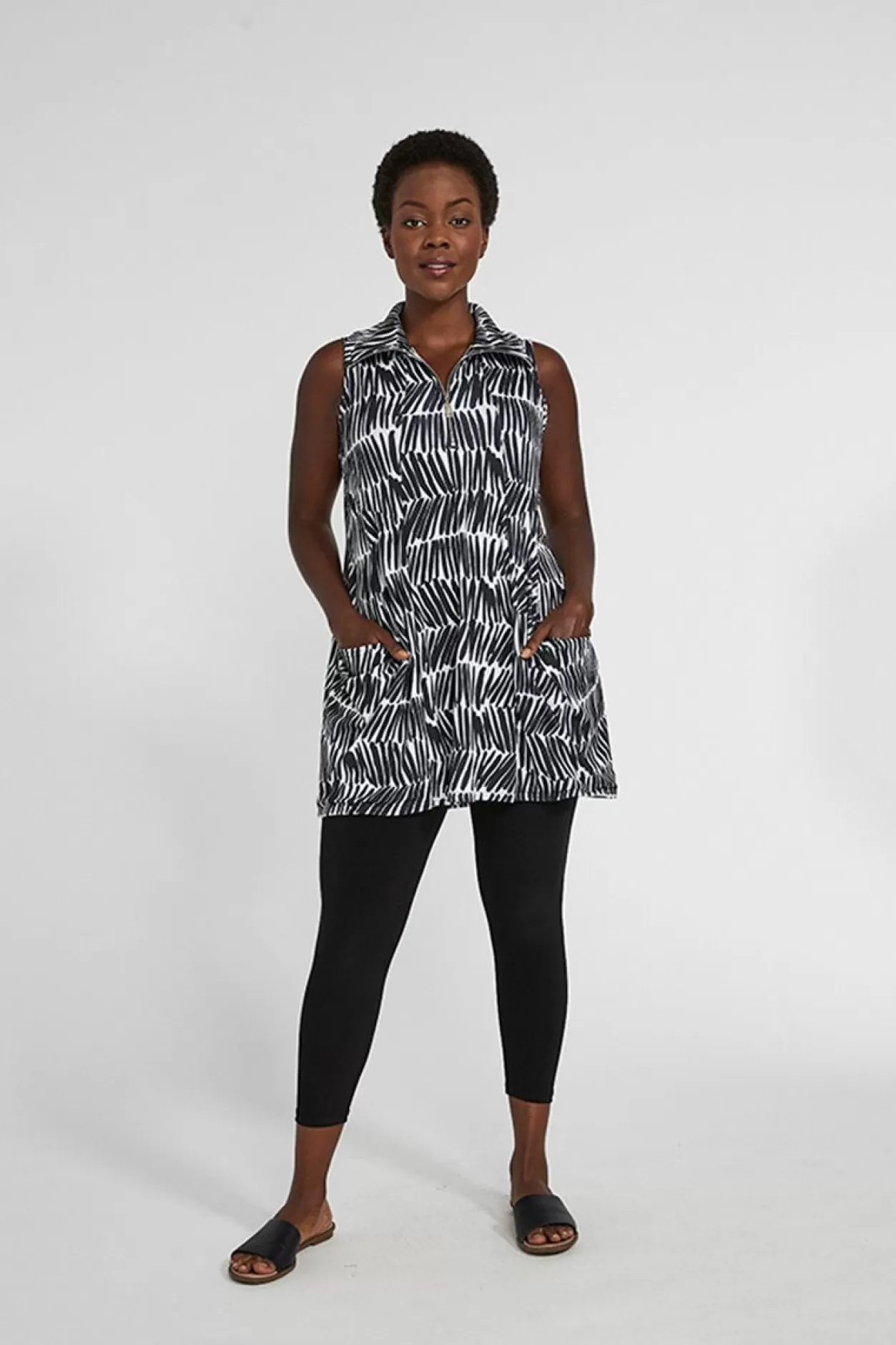 Women Sympli Sleeveless Double Take Tunic