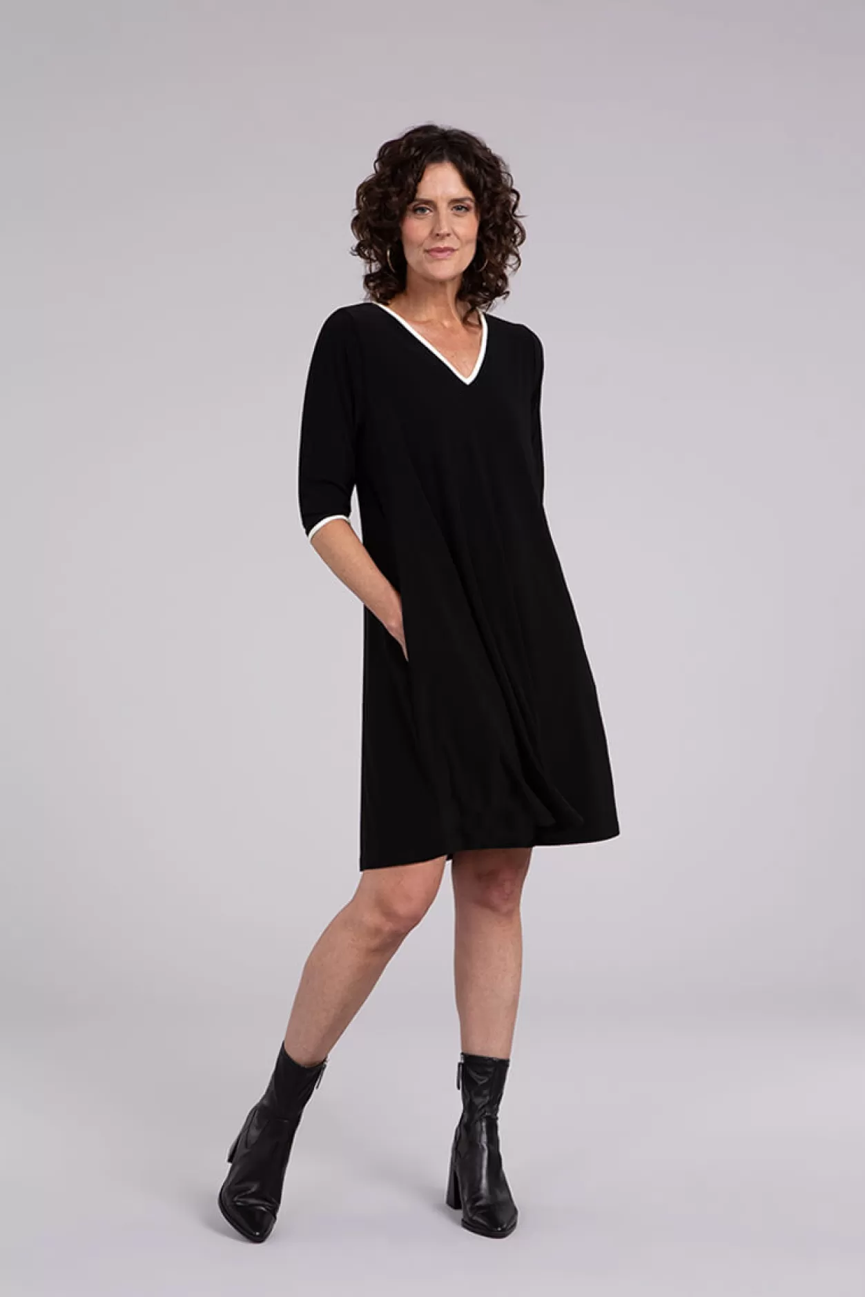 Women Sympli Tipped Reversible Trapeze Dress