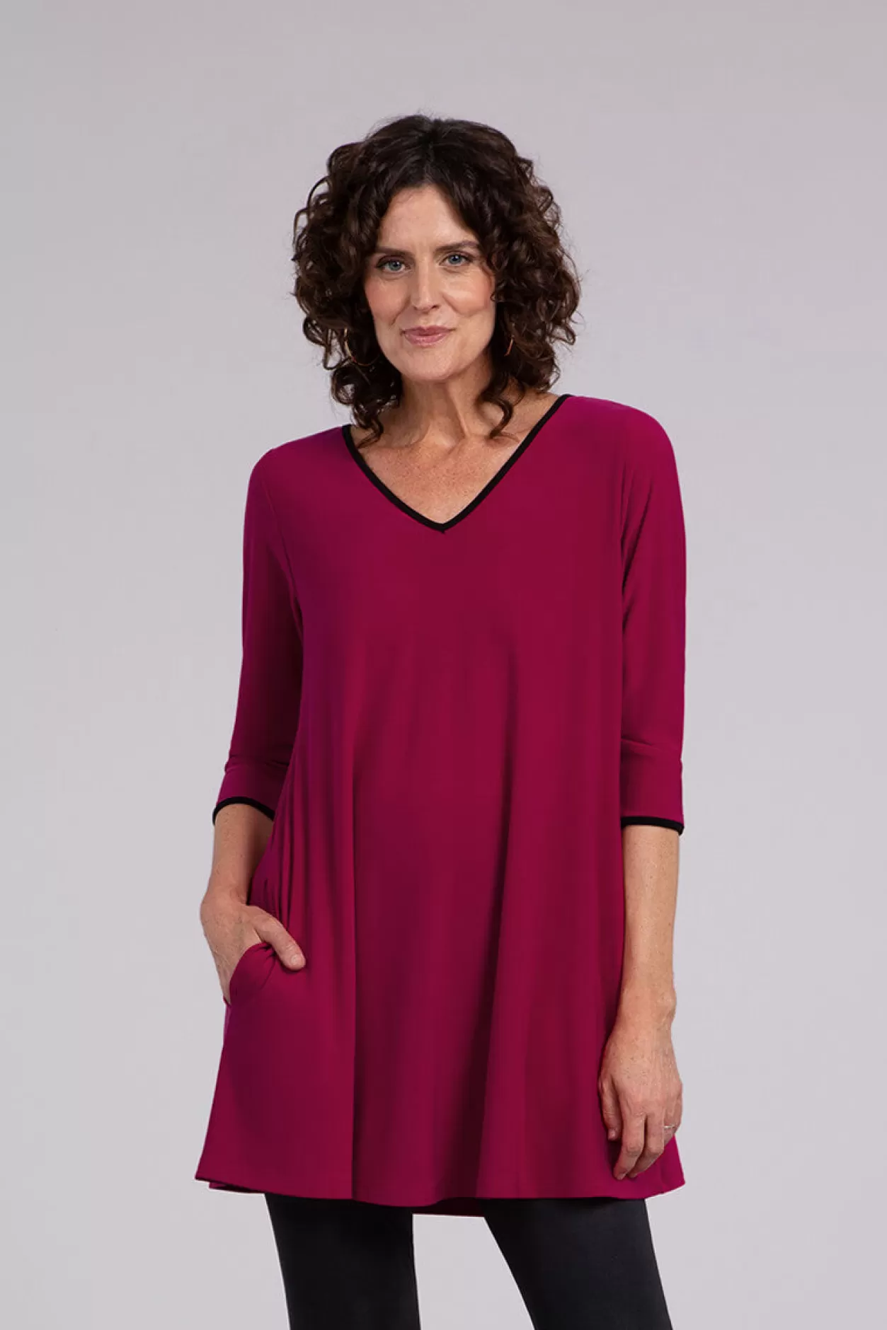 Women Sympli Tipped Reversible Trapeze Tunic