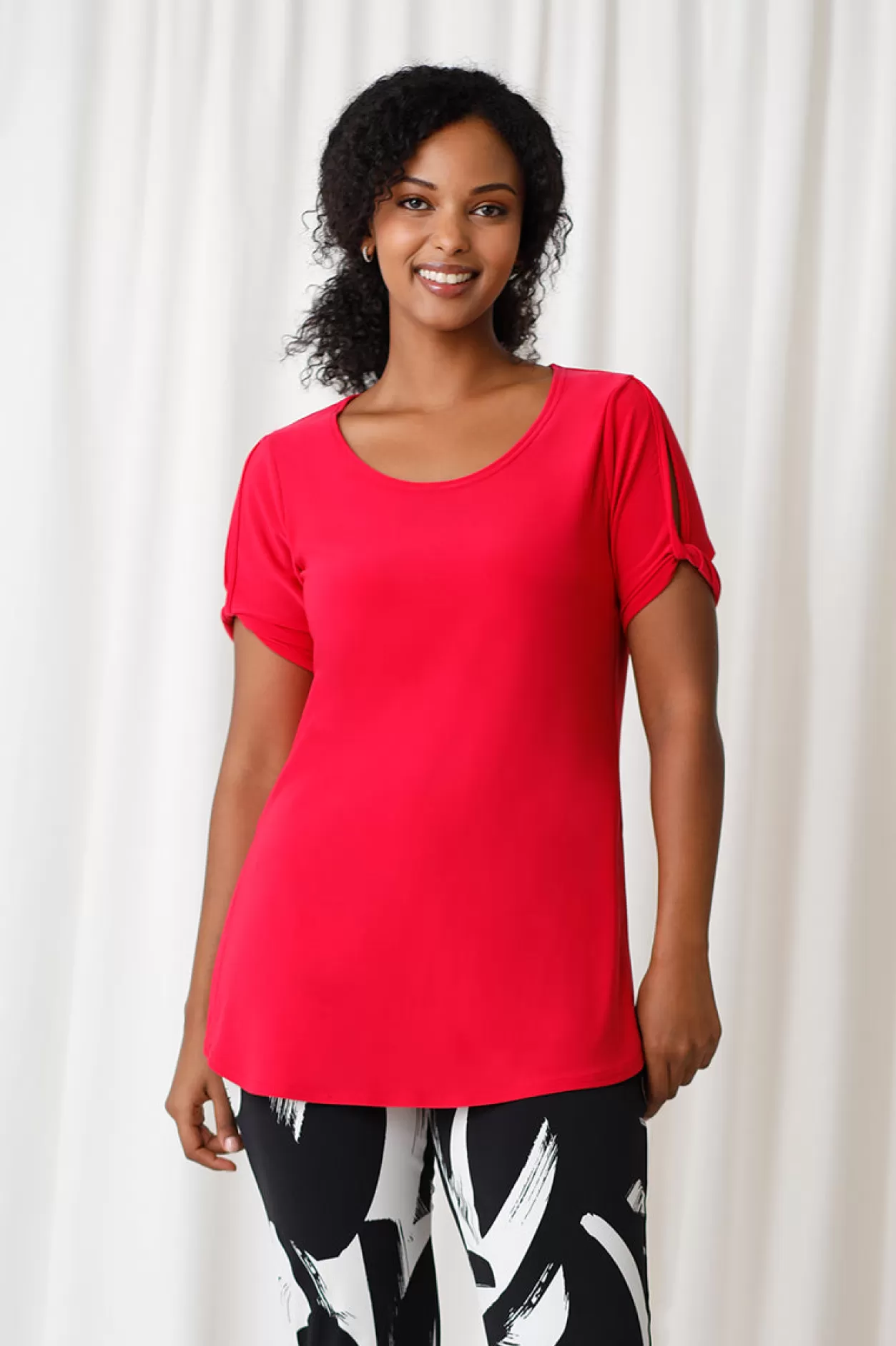 Women Sympli Twist Sleeve Tunic