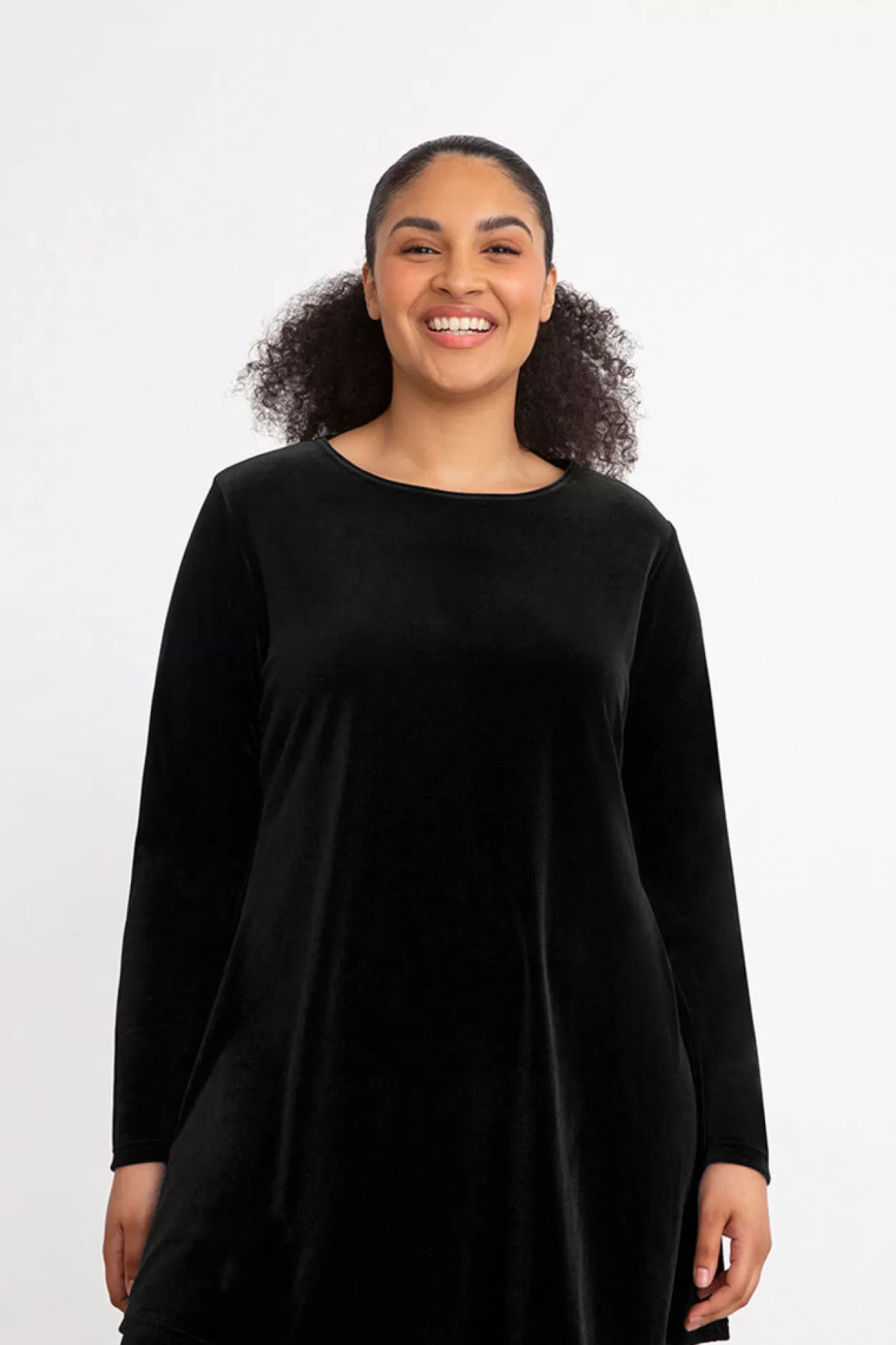 Women Sympli Velvet Nu Trapeze Tunic