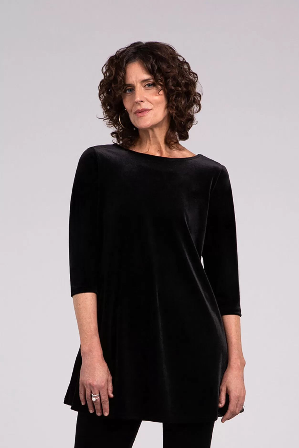 Women Sympli Velvet Reversible Trapeze Tunic