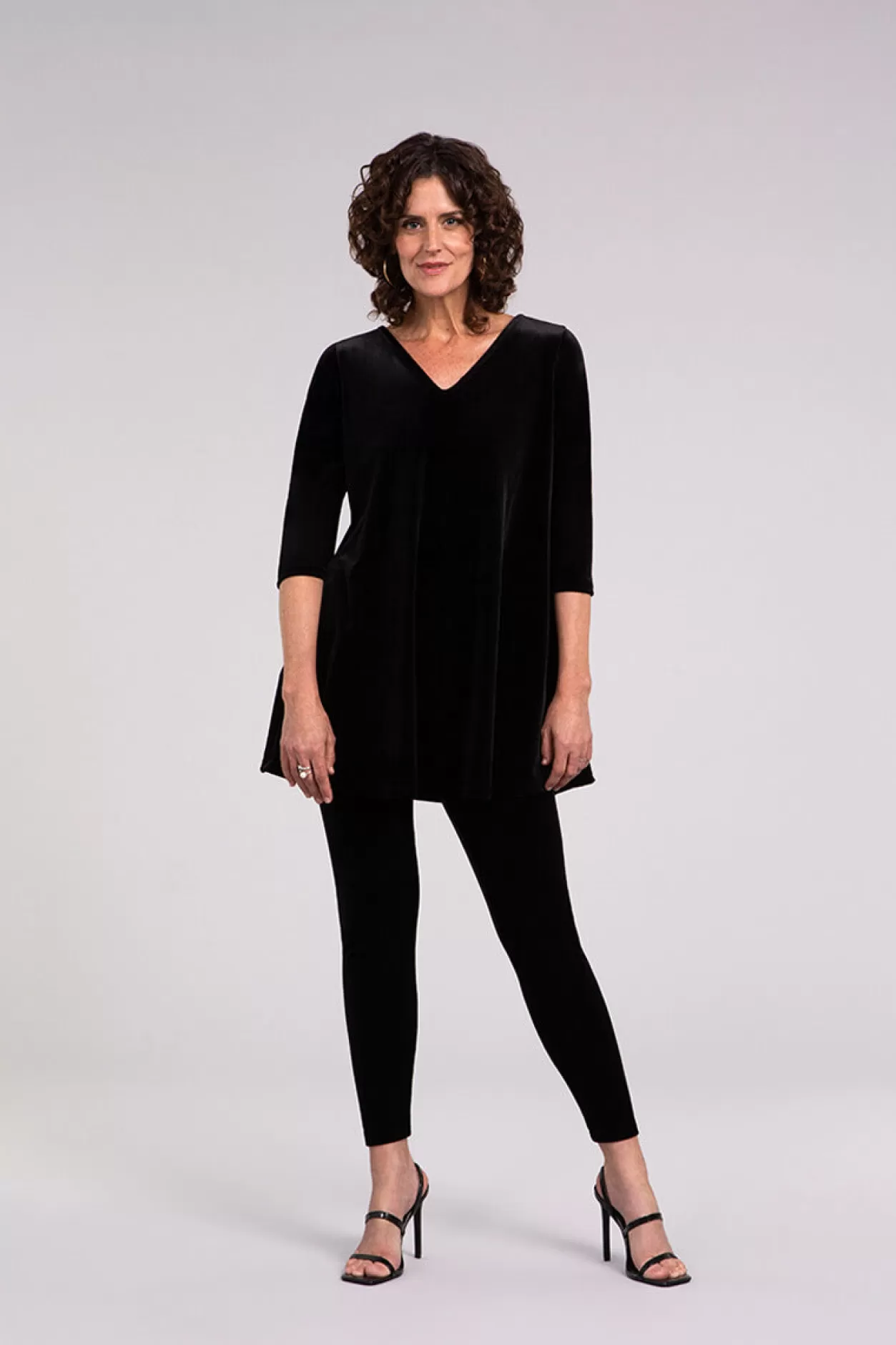 Women Sympli Velvet Reversible Trapeze Tunic